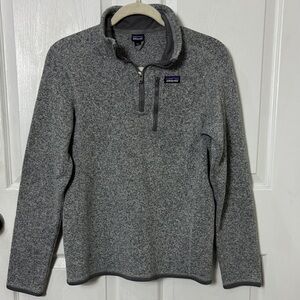 Patagonia Gray Better Sweater 1/4 zip size XXL 16/18 Quarter zip pullover unisex